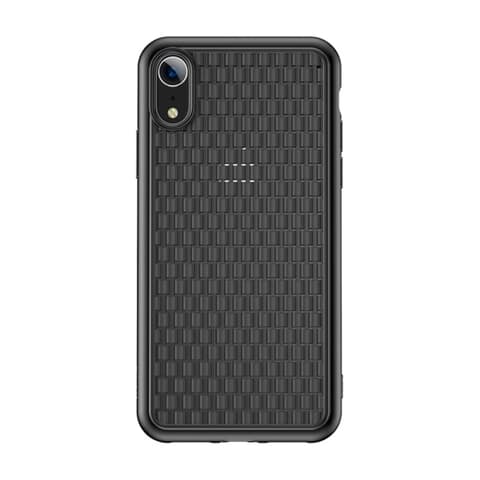 BASEUS iPhone XR 6.1 BV 2. generációs szilikon telefonvédő fonott minta FEKETE