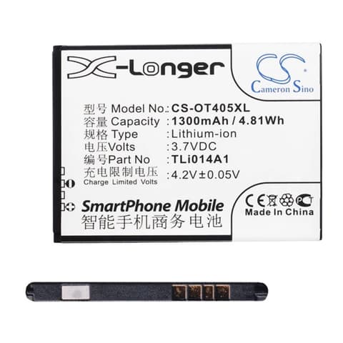 CAMERON SINO Alcatel OT-2008G CAMERON SINO akku 1300mAh LI-ION CAB60B0000C1/TLI014A1/TLI014A2 kompatibilis