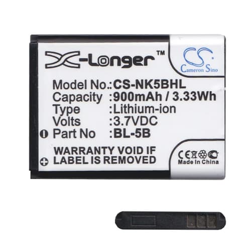 CAMERON SINO Nokia 6124 Classic CAMERON SINO akku 900mAh LI-ION BL-5B kompatibel