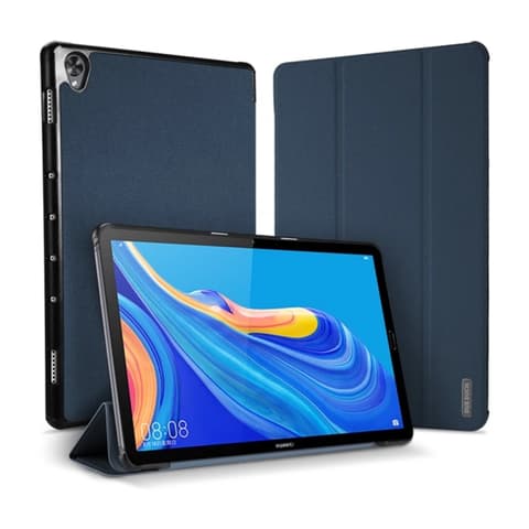 DUX DUCIS Huawei MediaPad M6 10.8 WIFI DUX DUCIS DOMO case standing Skin effect active FLIP textil pattern SÖTÉTKÉK