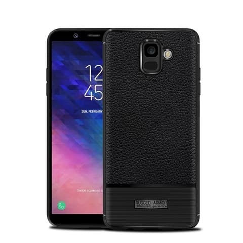 GIGAPACK samsung a6 (2018) Silizium telefonvédő ütésállóság gebürstet schwarz