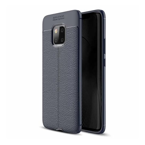 3MK huawei mate 20 pro silicone telefonvédő case ütésállóság varrás pattern dark blue