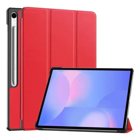 GIGAPACK samsung tab s10 fe plus lte case standing Skin effect active flip pencil holder red