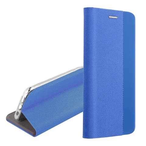 GIGAPACK redmi 12c case stojeći Koža efekt flip textil pattern svetlo plavo