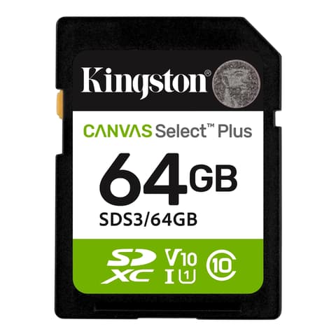 KINGSTON Canvas Select Plus 64GB SDXC 30 MB/s SDS3/64GB