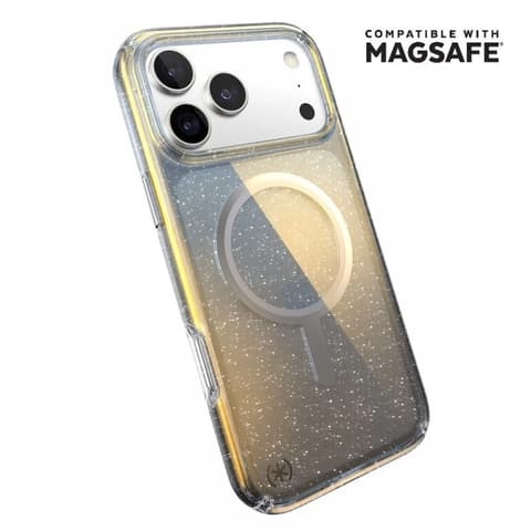SPECK 151027-3274 Presidio Lux Glitter MagSafe case iPhone 17 Pro Max / iPhone 18 Pro Max srebrna transparentan