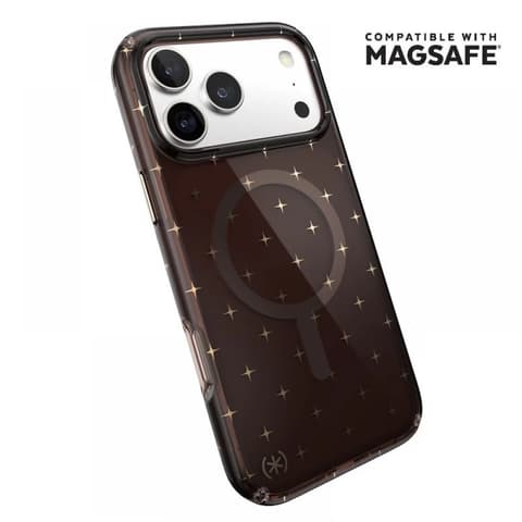 SPECK 151027-3275 Presidio Lux Glitter MagSafe case iPhone 17 Pro Max / iPhone 18 Pro Max crno-prozirna