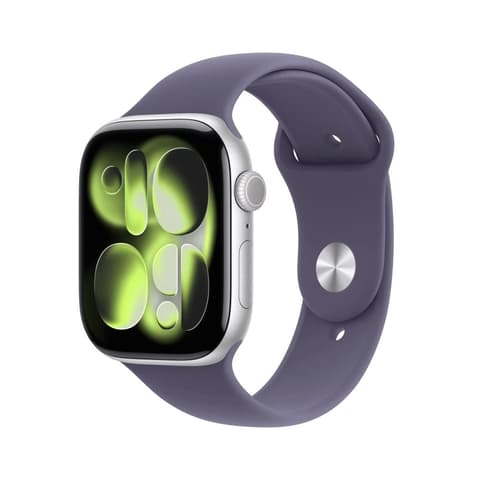 APPLE Watch Series 11 GPS + Cellular 46mm ezüst alumínium tok ködös lila sportszíj M/L