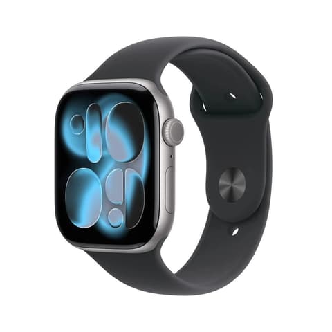 APPLE Watch Series 11 GPS 46mm asztroszürke alumínium tok fekete sportszíj S/M