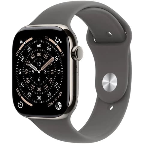APPLE Watch Series 11 GPS + Cellular 46mm natúr titán tok kőszürke sportszíj M/L