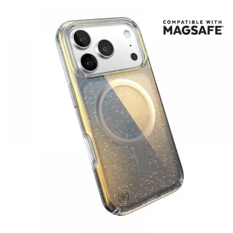 SPECK 151022-3274 Presidio Lux Glitter MagSafe tok iPhone 17 Pro / iPhone 18 Pro ezüst-átlátszó