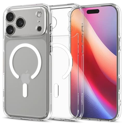 SPIGEN Ultra Hybrid Magfit tok iPhone 17 Pro Max / iPhone 18 Pro Max átlátszó-fehér
