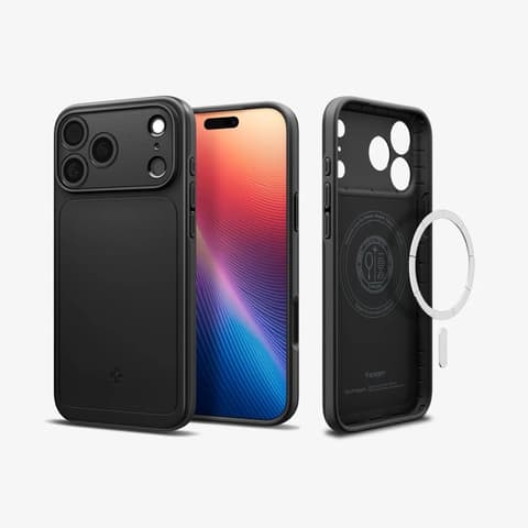 SPIGEN Thin Fit MagFit MagSafe kompatibilis tok Apple iPhone 17 Pro / iPhone 18 Pro fekete