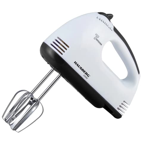 HAUSBERG HB-4112NG Hand mixer 250W 7 speed White/Black