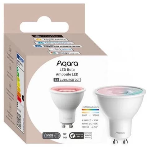 AQARA LB-L03D T2 4.9W GU10 450lm 2000K–9000K RGB CCT LED Birne