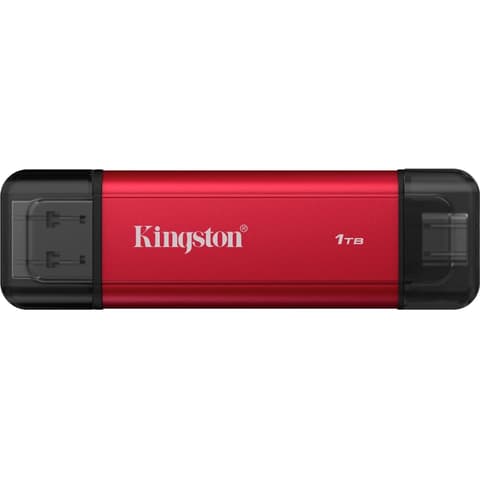 KINGSTON 1TB Dual Portable Solid-State Drive USB 3.2 Gen 2 Roșu-Negru SPSD/1TB