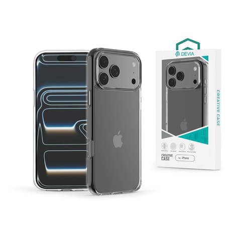 DEVIA Pure Clear ütésálló tok iPhone 17 Pro / iPhone 18 Pro átlátszó