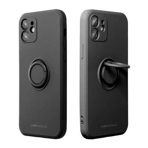 ROAR Amber silicon spate Cric inel iPhone 17 Pro / iPhone 18 Pro negru