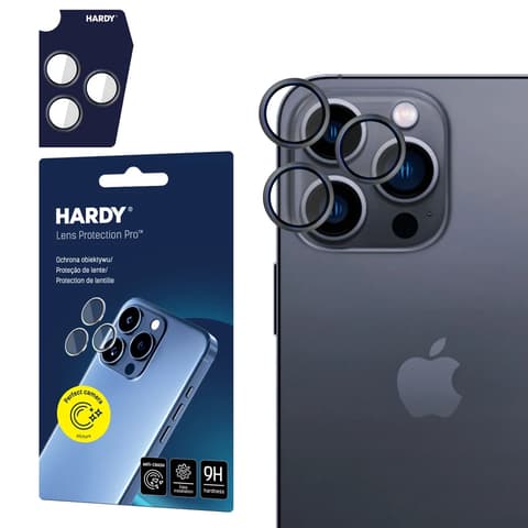3MK Hardy Lens Protection Pro Kamera lencsevédő iPhone 15 Pro fekete