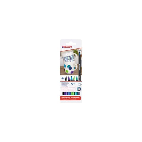 EDDING 4200 Cool color Ecsetirón set porcelánra 6 diferit culoare