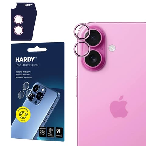 3MK Hardy Lens Protection Pro Kamera lencsevédő iPhone 17 világoslila