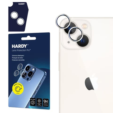 3MK Hardy Lens Protection Pro Kamera zaštitnik objektiva iPhone 15/15 Plus srebrno