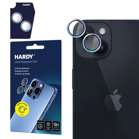 3MK Hardy Lens Protection Pro Kamera zaštitnik objektiva iPhone 15/15 Plus duga