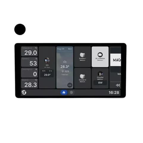SHELLY Wall Display X2i Fali vezérlőpanel és villanykapcsoló Wi-Fi/Bluetooth fekete
