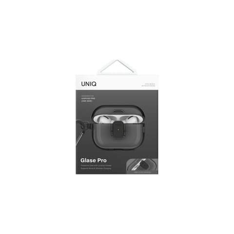 UNIQ Glase Pro Apple AirPods Pro 2 tok karabinerrel szürke
