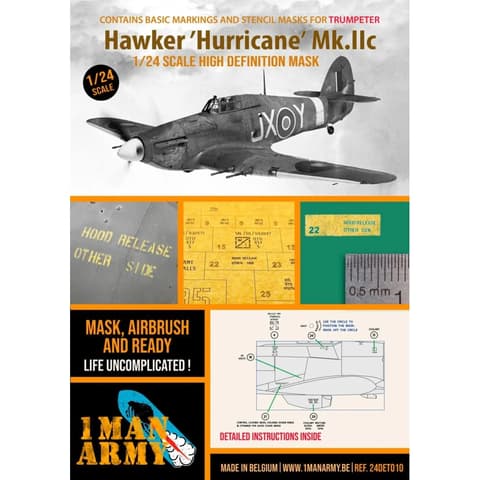 1MANARMY Hawker Hurricane IIc modell Trumpeter alapokon 1MA24DET010