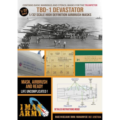 1MANARMY 1MA32DET034 TBD-1 Devastator repülőgép makett Trumpeter típusú