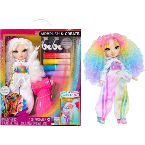 MGA ENTERTAINMENT Rainbow High Airbrush & Create baba zöld szemű változat