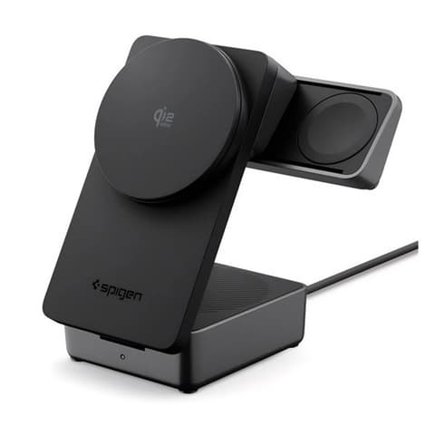 SPIGEN ESSENTIAL EF323MQ asztali töltő 3in1 25W wireless MagSafe fekete