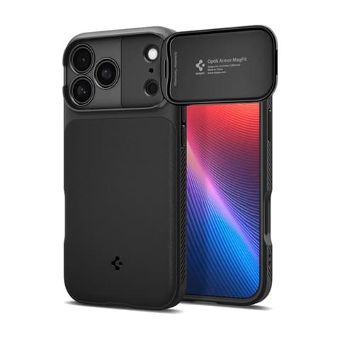 SPIGEN Optik Armor MagFit tok iPhone 17 Pro / iPhone 18 Pro fekete