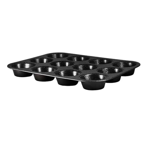 BERLINGER HAUS BH/1436 Muffin plijesan 12 delovi Crno