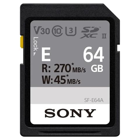 SONY SF-E SDXC memory card 64GB UHS-II U3 V30 SFE64A.AE