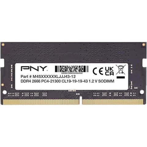 PNY 16GB Performance Notebook DDR4 2666MHz CL19 MN16GSD42666-SB