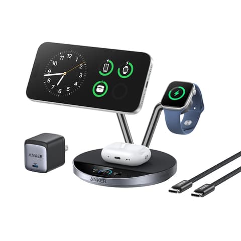 ANKER Prime 3-in-1 MagGo AirCool vezeték nélküli töltőállomás fekete B25X7G11