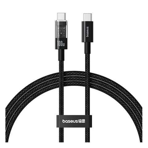 BASEUS GEM data kabel Type-C - Type-C 100W PD brzi punjač vezica 200cm Crno P10373000111-01