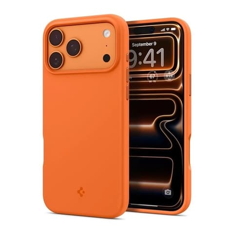 SPIGEN Silicone Fit MagFit MagSafe tok iPhone 17 Pro / iPhone 18 Pro narancssárga ACS11379
