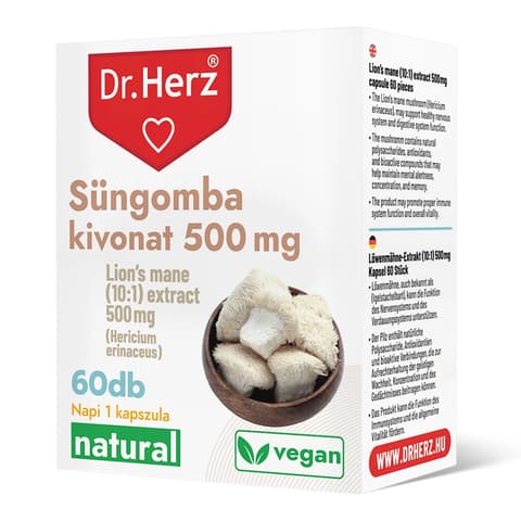Dr.Herz süngomba 500 mg kapszula 60 db