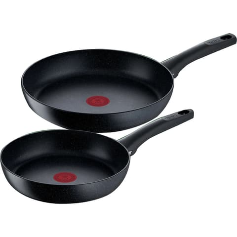 TEFAL Black Stone Schwenken einstellen 2 Party 24cm 28cm Schwarz G28191
