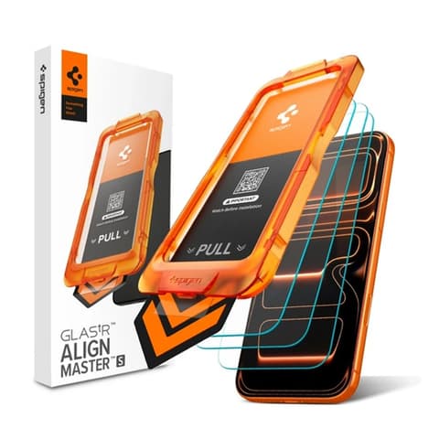 SPIGEN iPhone 17 Pro Max / iPhone 18 Pro Max GLASS TR ALIGNMASTER S képernyővédő üveg 3db 2.5D 9H + segédkeret átlátszó AGL10099
