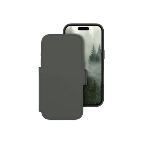 DBRAMANTE1928 Lynge flip tok MagSafe iPhone 17 Pro / iPhone 18 Pro erdőárnyék bőr LM63ICGR6685
