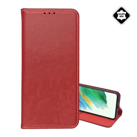 GIGAPACK Tok stojeći pravi Koža flip stolni držač Poco M8 / Redmi Note 15 5G bordo GP-182592
