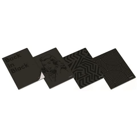AMBAR Clever knjižica klamerica A5 kockasti 40 lap crno 26163100