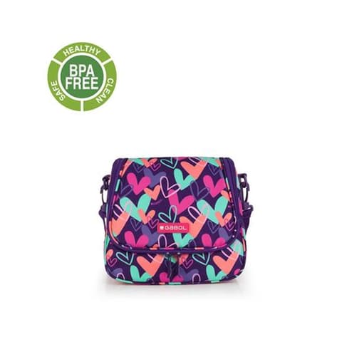 GABOL lunch case "Kokoro" lila hearts 237832
