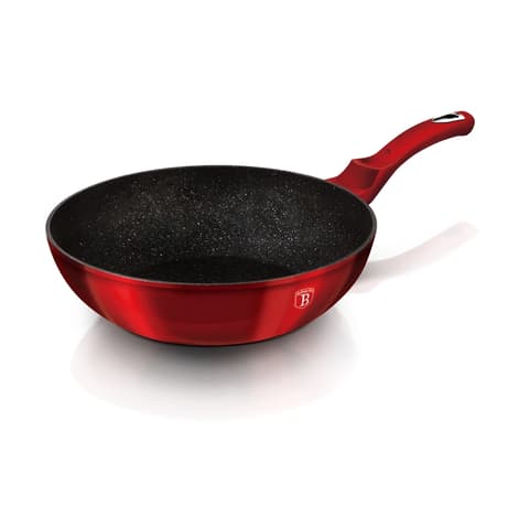 BERLINGER HAUS BH/6166NPR Metallic Line Burgundy Edition Wok Pfanne 30cm