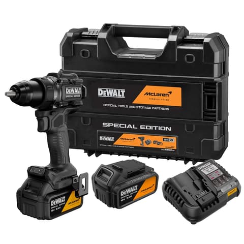 DEWALT 18V XR Akkus Bohrschrauber McLaren F1 Team + 2x5Ah akku + TSTAK DCD81MP2T-QW