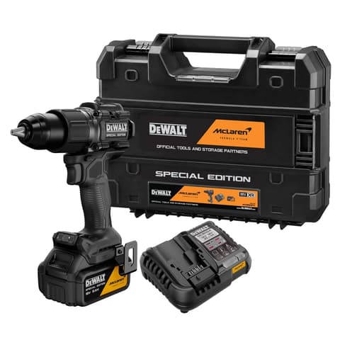 DEWALT 18V XR Akkus Schlagbohrschrauber McLaren F1 Team + 1x5Ah akku + TSTAK DCD86MP1T-QW